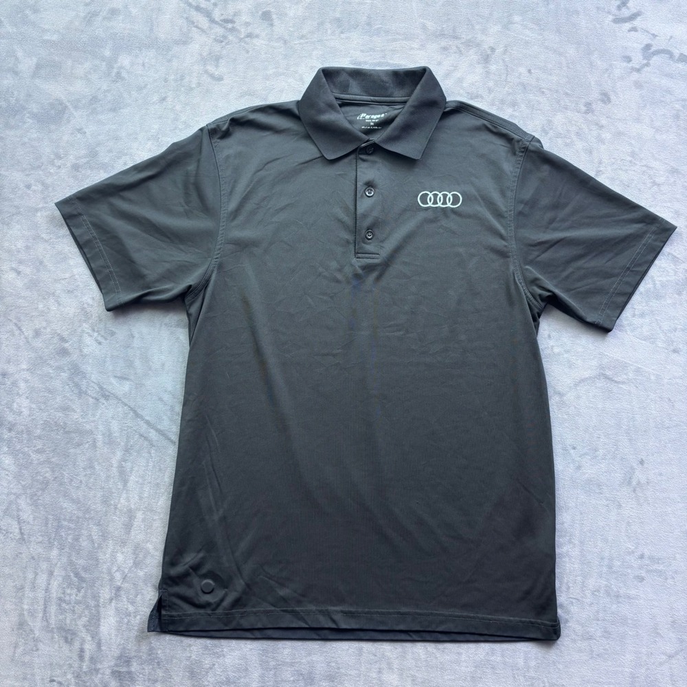 Paragon Audi Mens Performance Polo Shirt Black Snag Proof Short Sleeve Size M